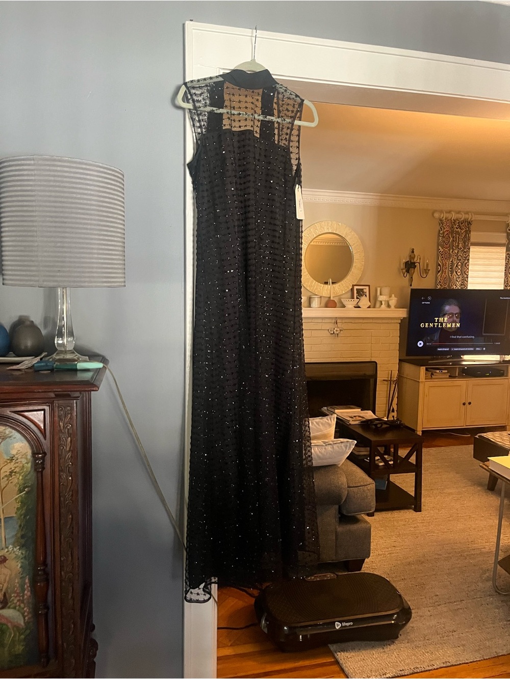 STAUD Stardust Onyx Black Beaded Maxi Dress - Picture 4 of 5